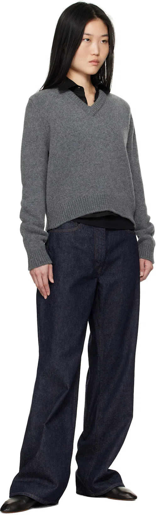 THE ROW Woman Lace-up Shoes Black Size 7.5 Leather