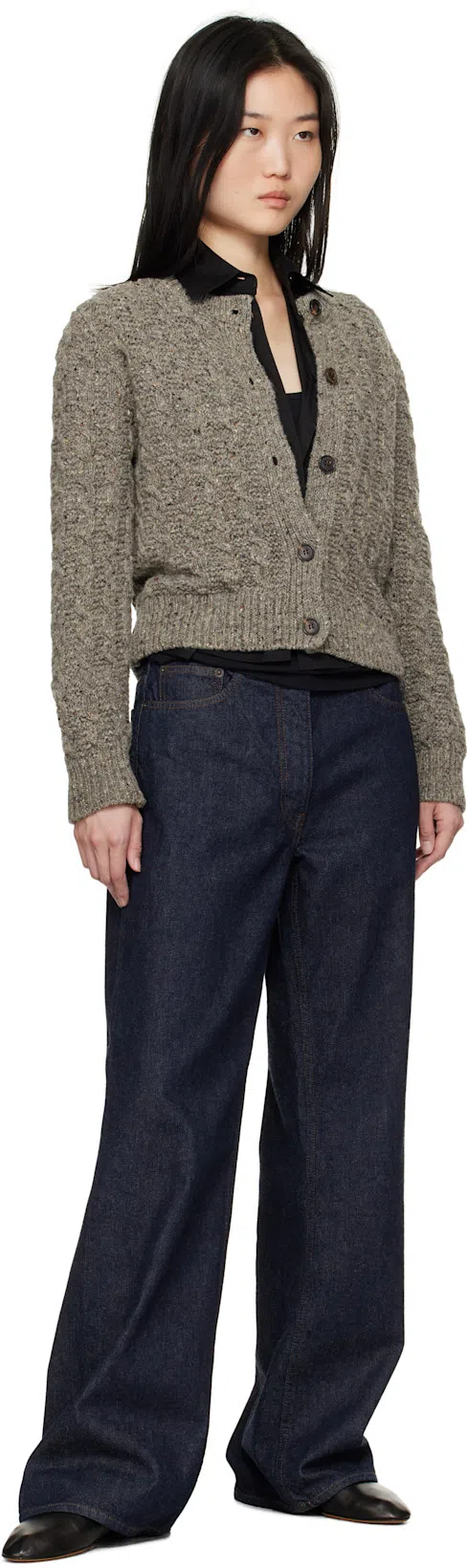 THE ROW Woman Lace-up Shoes Black Size 7.5 Leather