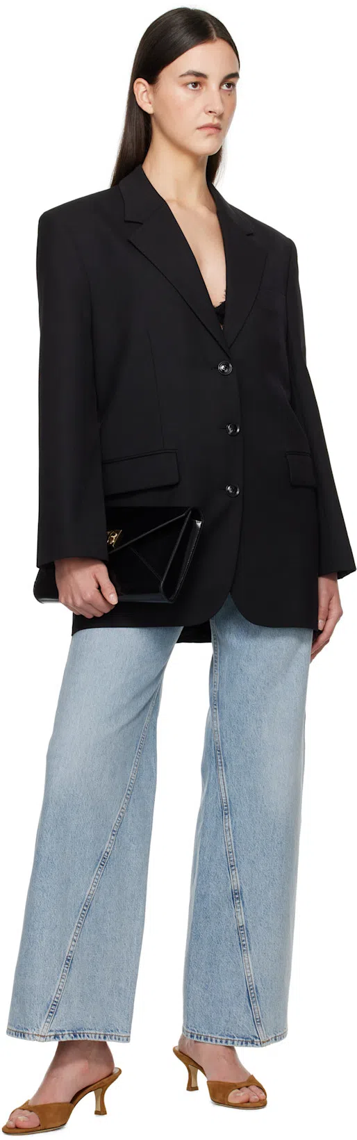 ANINE BING Elly Clutch Bag In Black