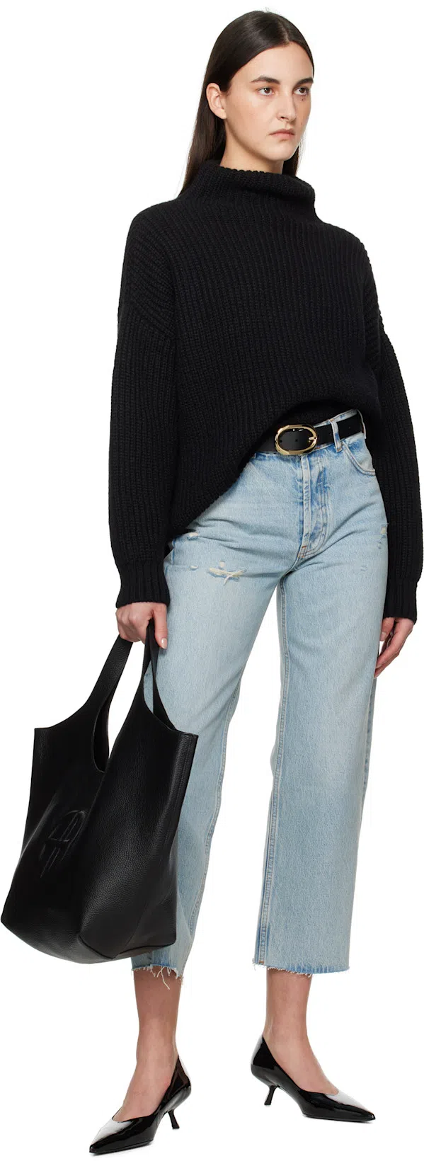 ANINE BING 50mm Hilda Pumps In Black