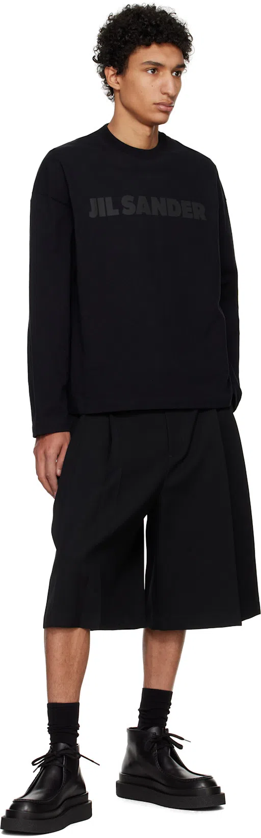 JIL SANDER Cotton Jersey Logo T-shirt In Black