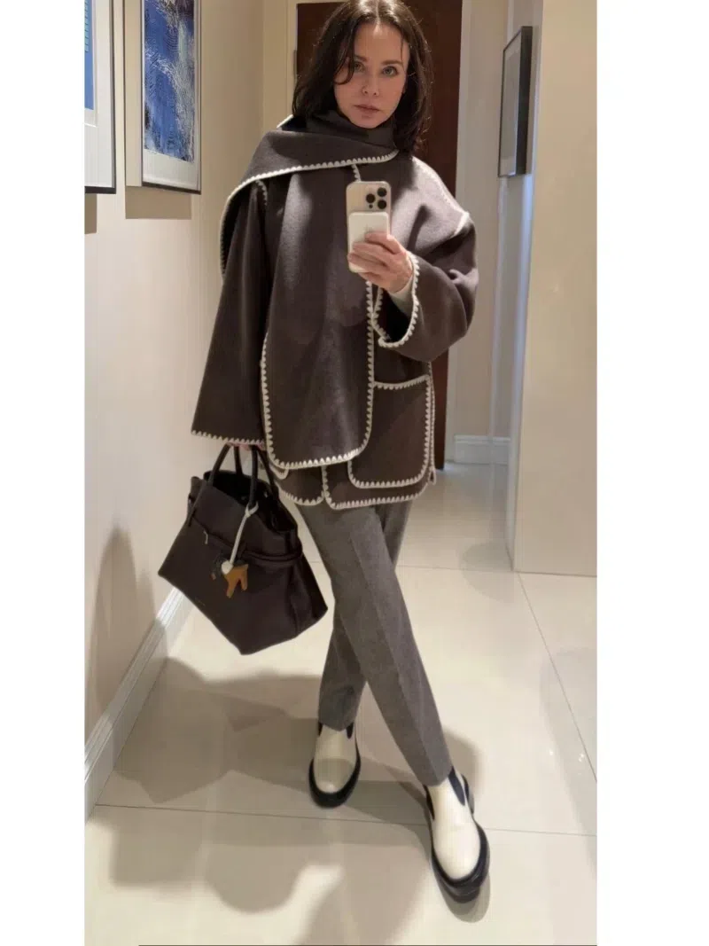 TOTÊME Fringe Embroidered Scarf Wool Jacket In Multi