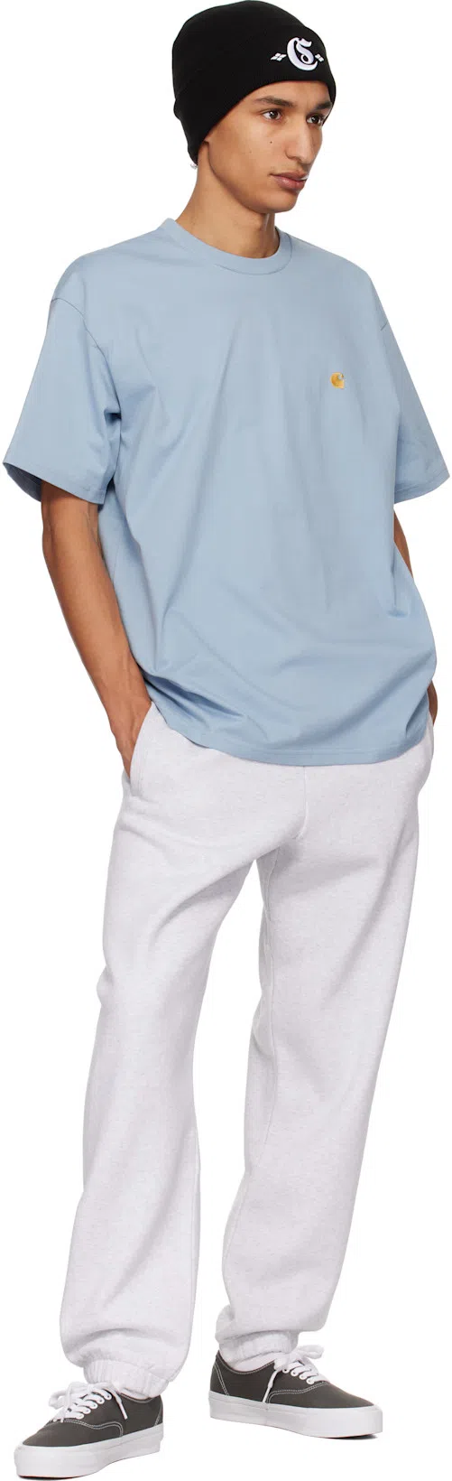 CARHARTT Blue Chase T-shirt In 2myxx Frosted Blue /