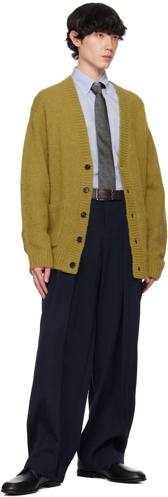 VALENTINO Blue & White Vlogo Embroidered Cotton Shirt In Riga Azzurra E Bianc