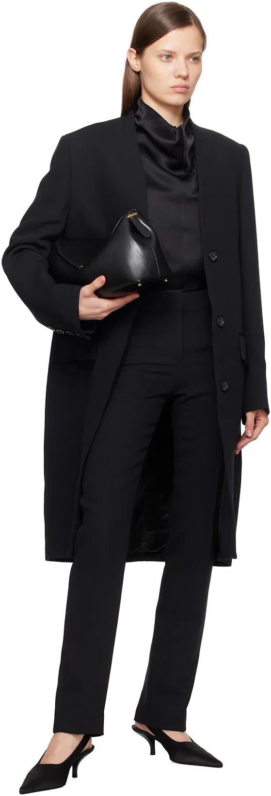 TOTÊME Toteme Low Waist Cigarette Trousers In Black