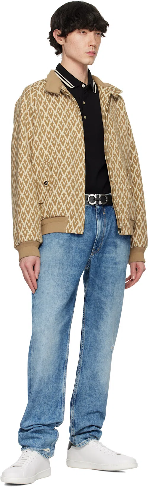 FERRAGAMO Double Gancini Brandy1 Sneakers In White