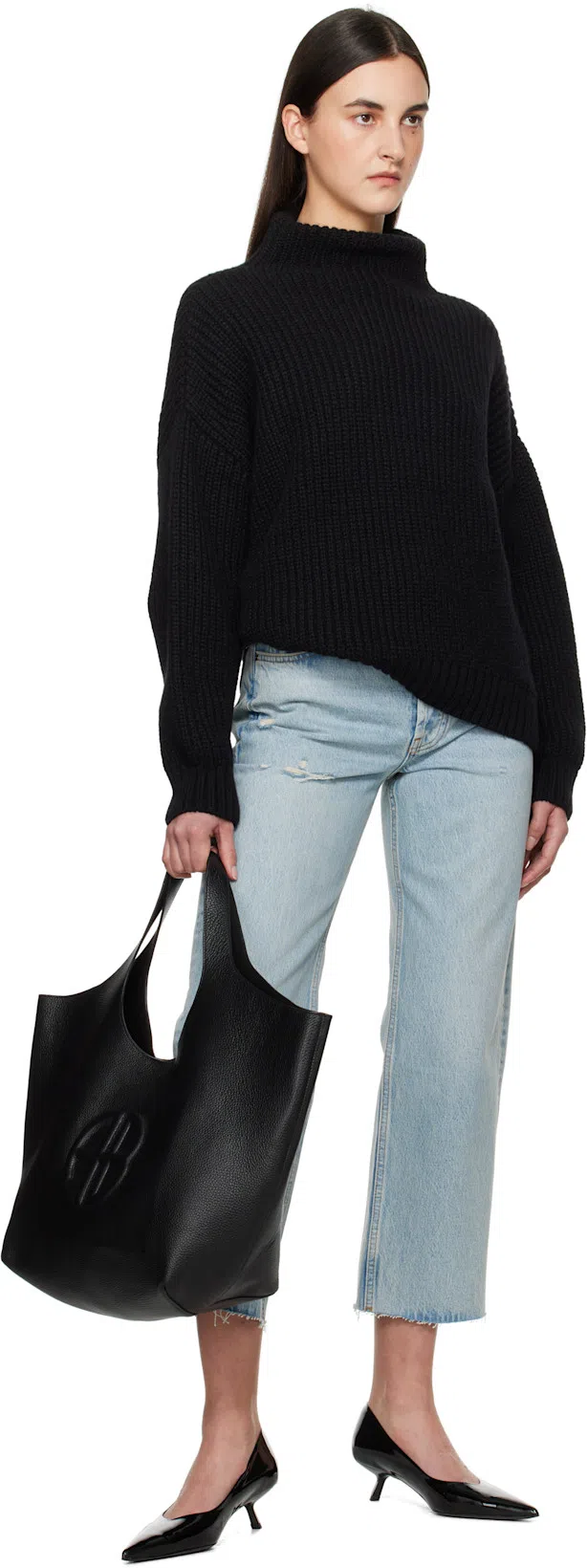 ANINE BING 50mm Hilda Pumps In Black