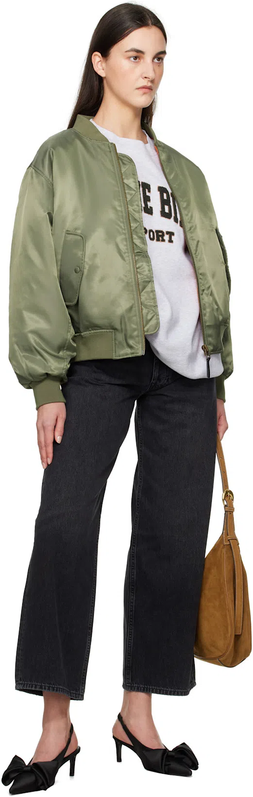 ANINE BING Nina Heels With Bow Heels Black