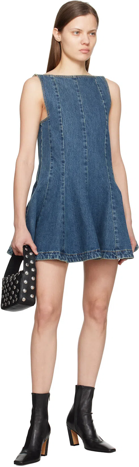 KHAITE Dallas Leather Ankle Boots In Black