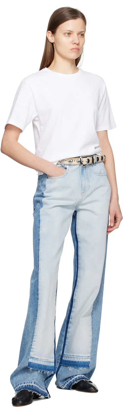 KHAITE Apollo Leather Flat Ankle Boots In Black