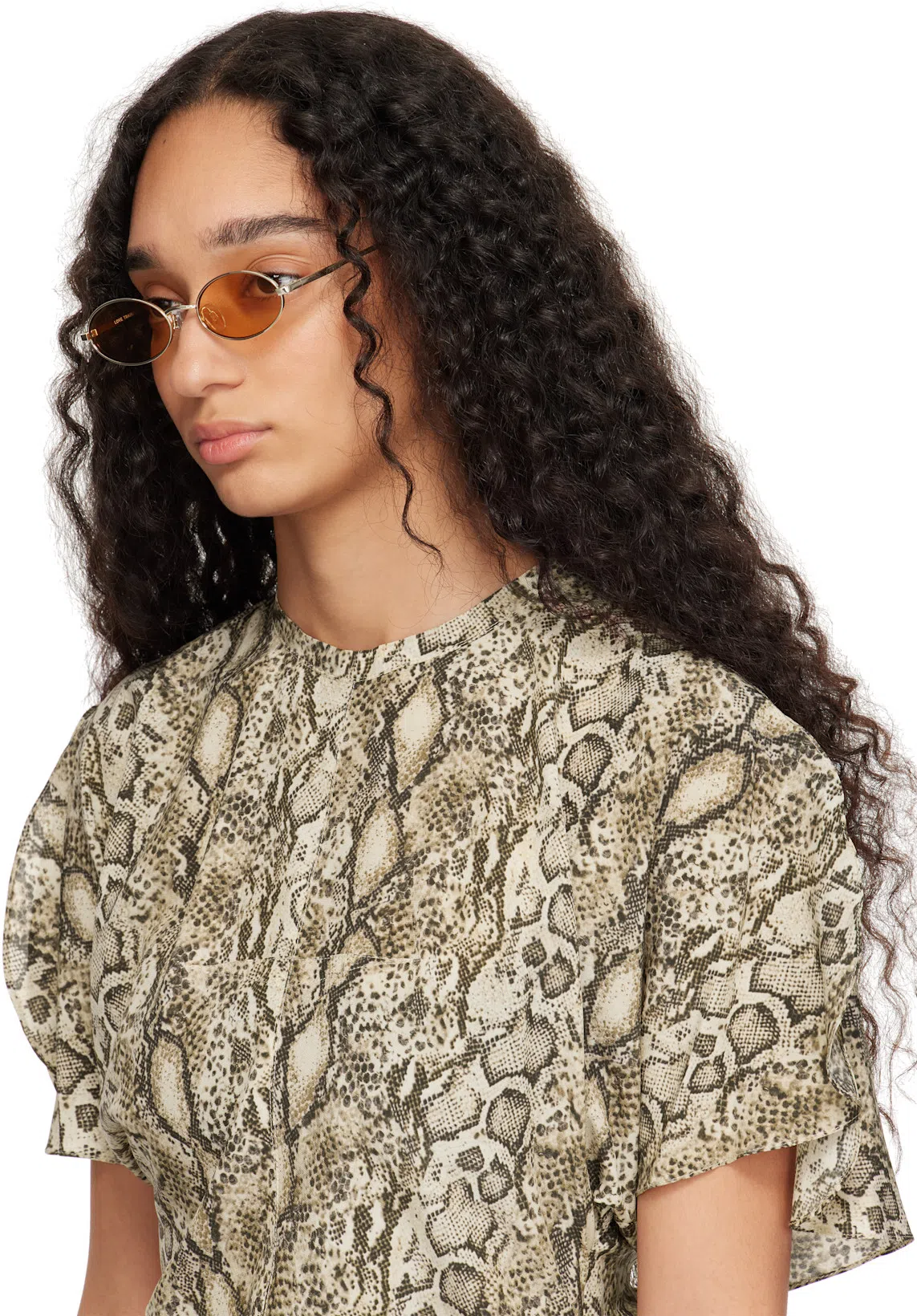 ISABEL MARANT 'animal Print Lightweight Top With Short Sleeves' In Multicolor