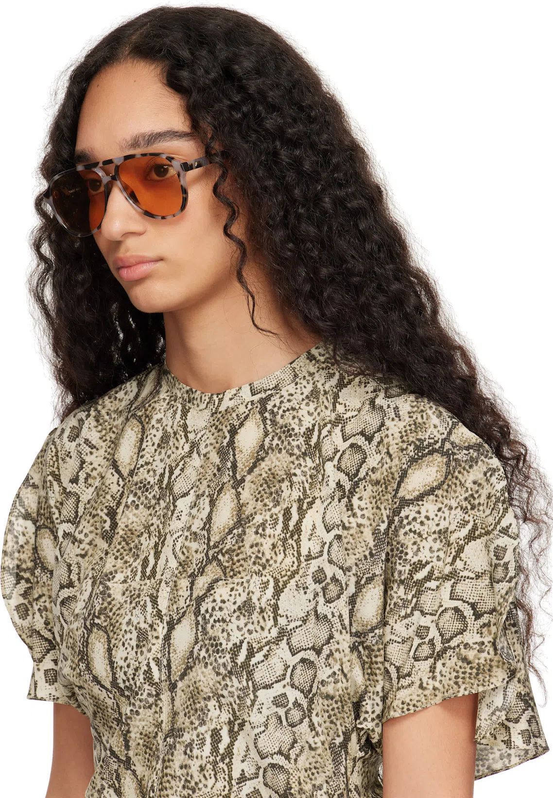 ISABEL MARANT 'animal Print Lightweight Top With Short Sleeves' In Multicolor