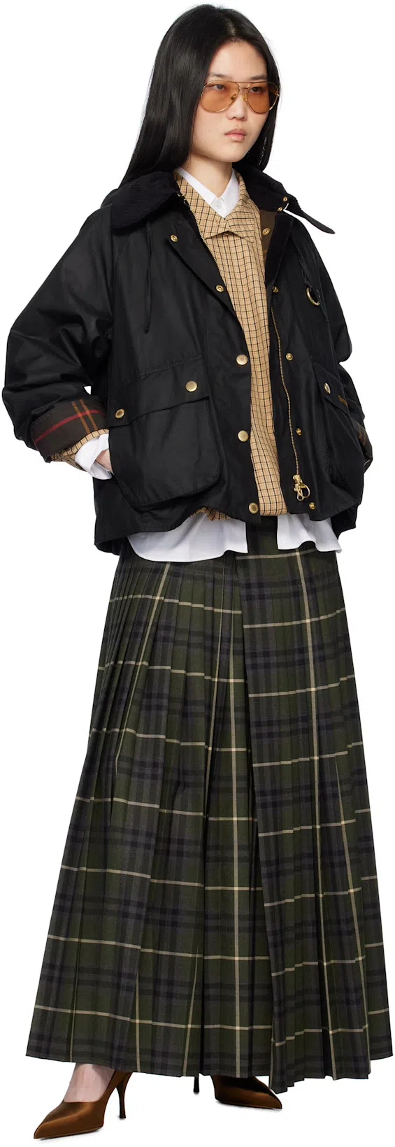 BURBERRY Kilt Long Skirt In Multicolor