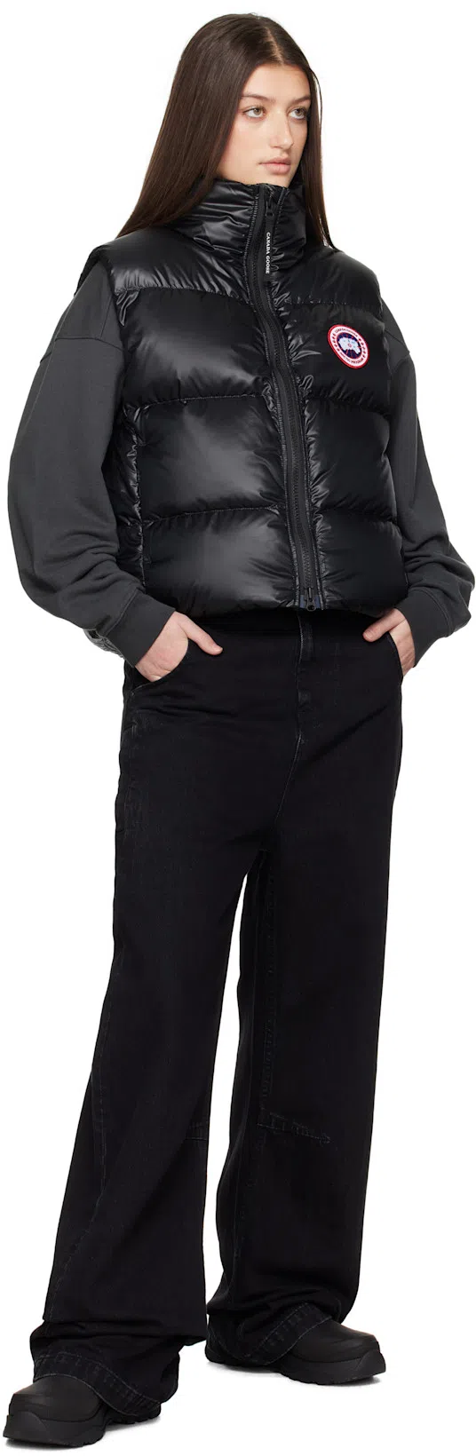 CANADA GOOSE Cypress Quilted Recycled Ripstop Down Vest In Noir