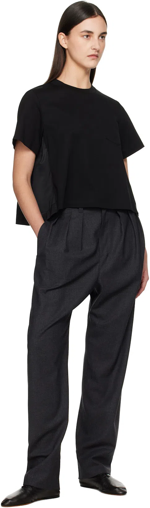 THE ROW Woman Lace-up Shoes Black Size 7.5 Leather