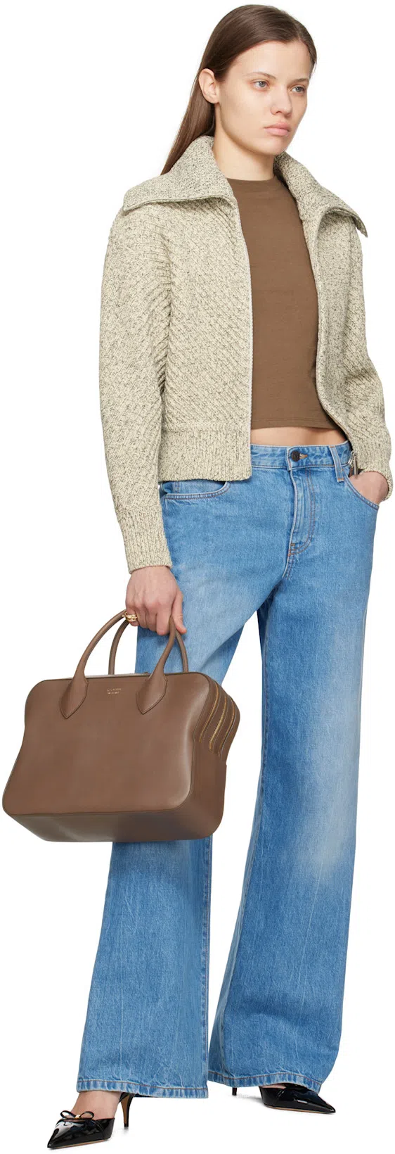 THE ROW Tori Cotton-jersey T-shirt In Neutral