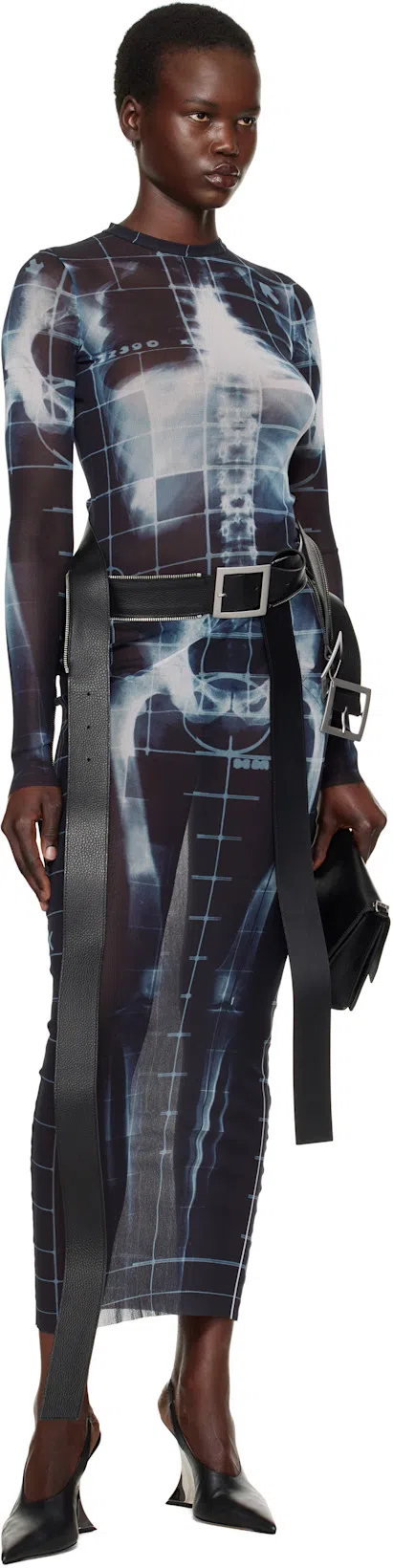 JEAN PAUL GAULTIER Squeletor Maxi Dress In Black