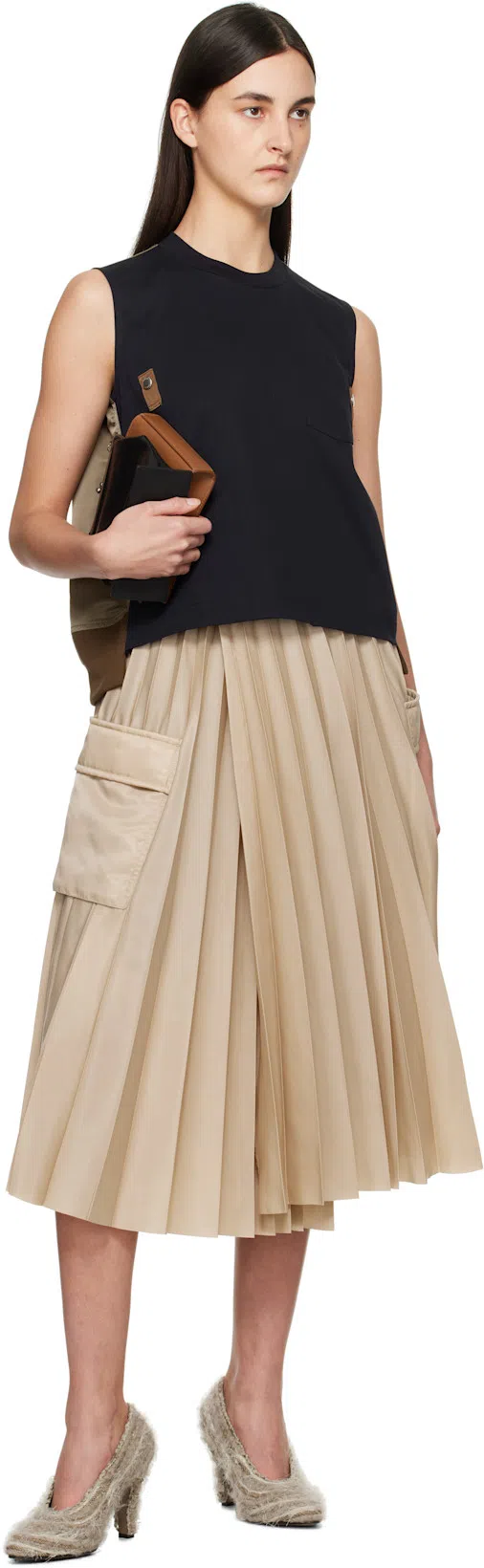 THE ROW Prudens Fuzzy Fabric Pumps In Lama