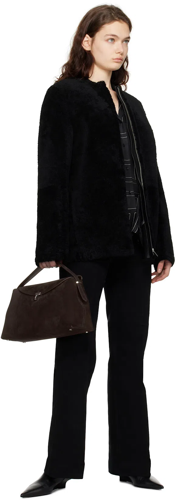 TOTÊME Sharp Leather Ankle Boots In Black