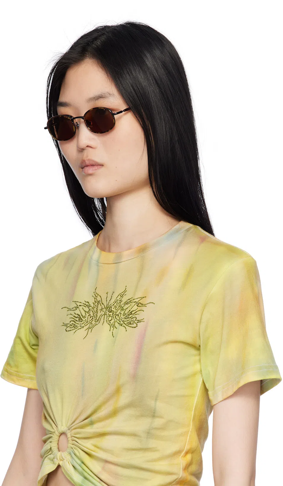 MARNI Twin-set Round Neck Sweater Print In Brown