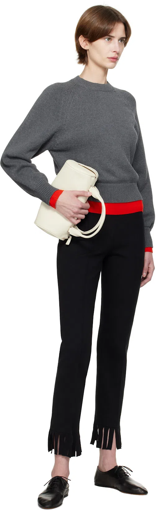 THE ROW Woman Lace-up Shoes Black Size 7.5 Leather