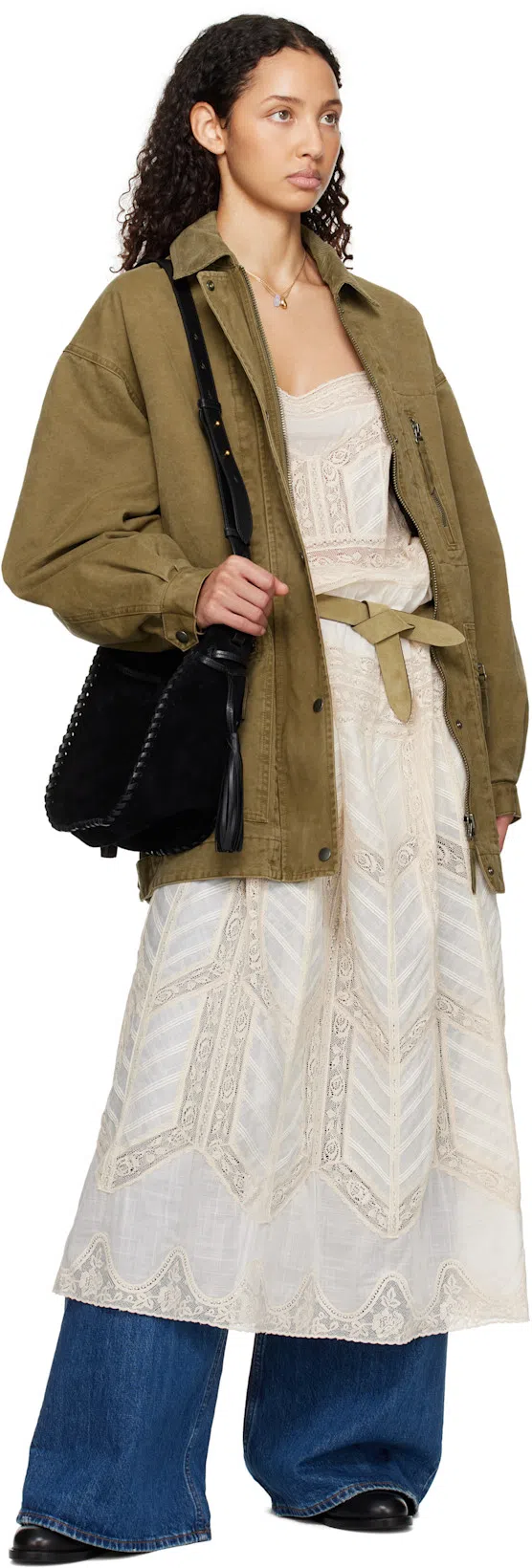 CHLOÉ Blue High Waisted Jeans With Wide Leg And Logo Patch On The Rear In Denim Woman