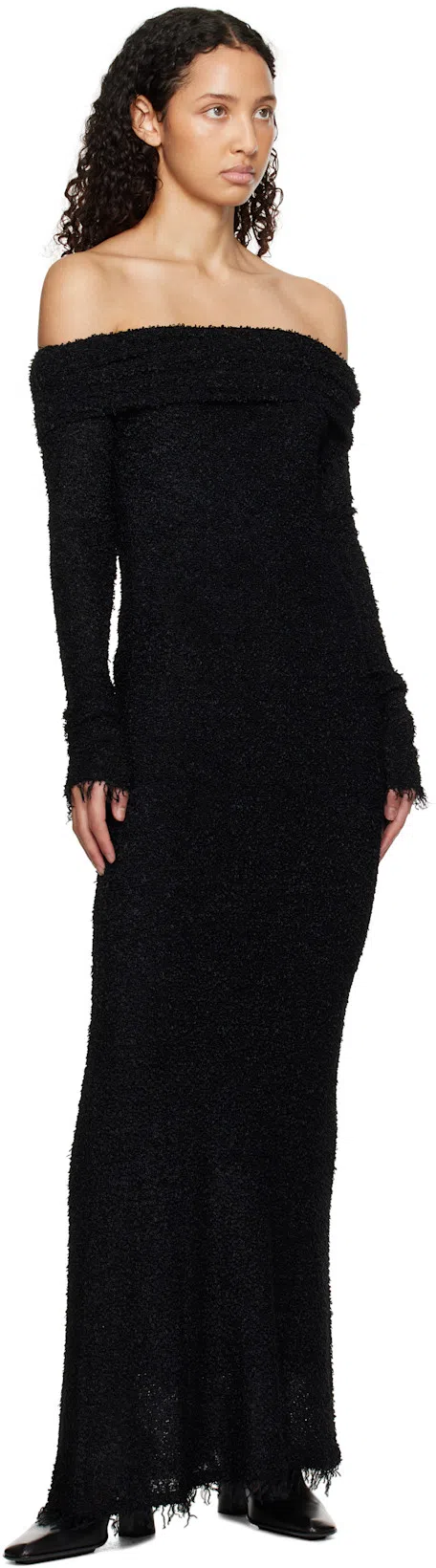 ISABEL MARANT Black Ormany Bouclé Maxi Dress