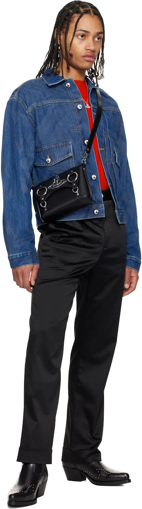 VIVIENNE WESTWOOD Black Kim Crossbody Bag In Aw24-n401