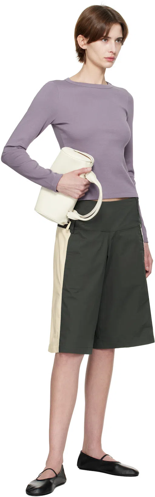 THE ROW 10mm Elastic Ballet Leather Flats In Black