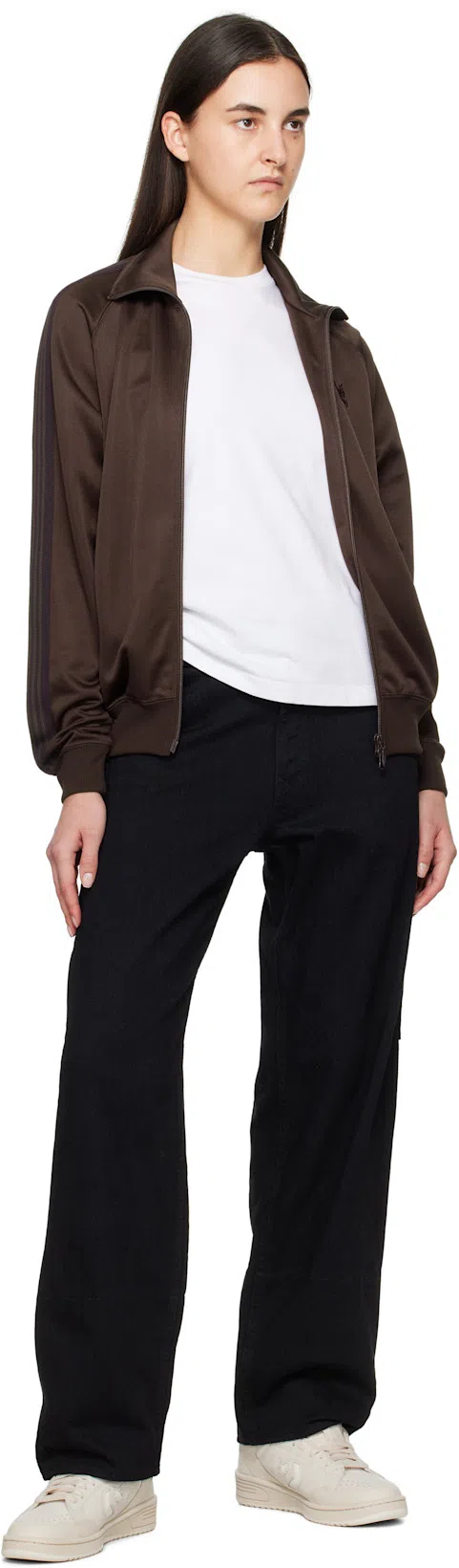 TOTÊME Toteme Monogram Embroidered Curved T Shirt In White