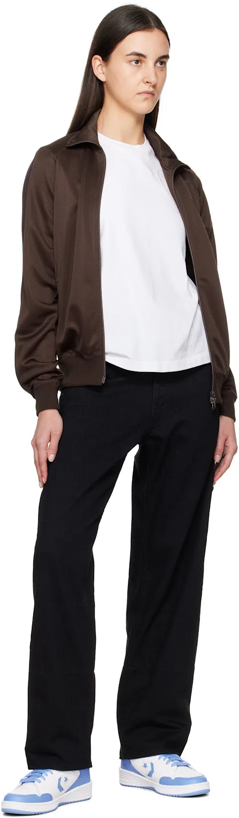 TOTÊME Toteme Monogram Embroidered Curved T Shirt In White