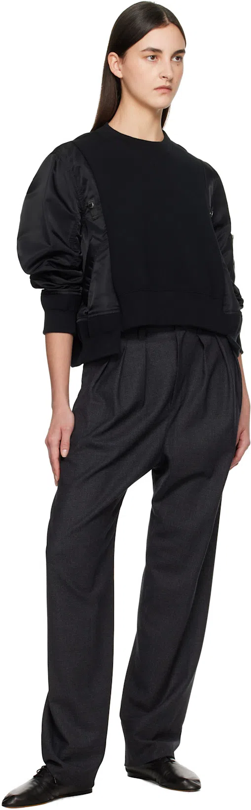 THE ROW Woman Lace-up Shoes Black Size 7.5 Leather