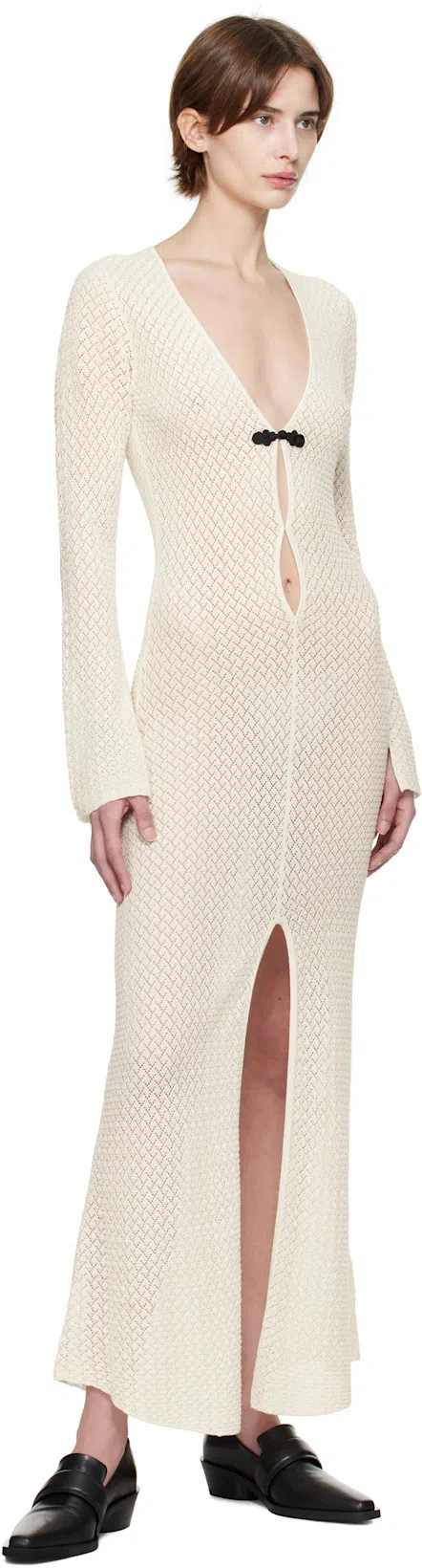 THE GARMENT Tanzania Pointelle Maxi Dress In White