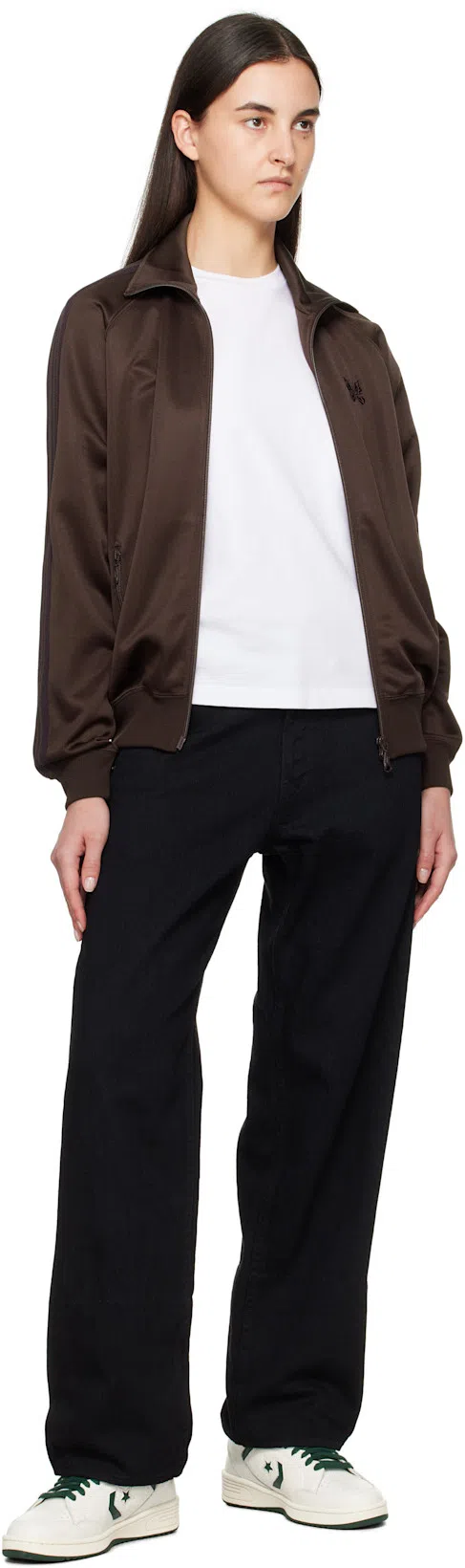 TOTÊME Toteme Monogram Embroidered Curved T Shirt In White