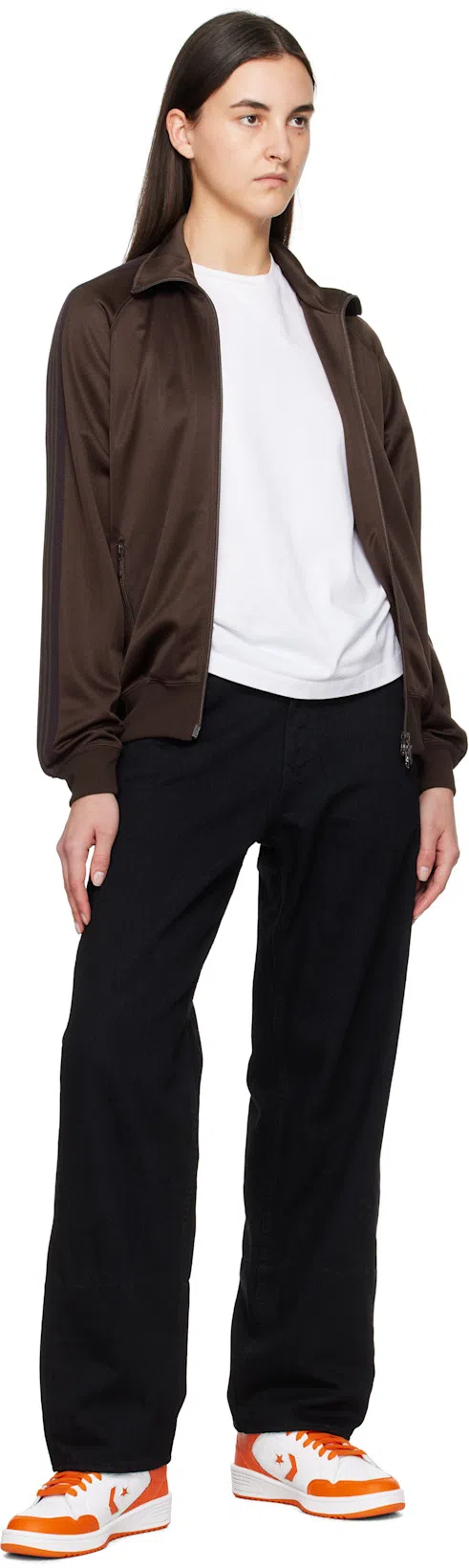 TOTÊME Toteme Monogram Embroidered Curved T Shirt In White