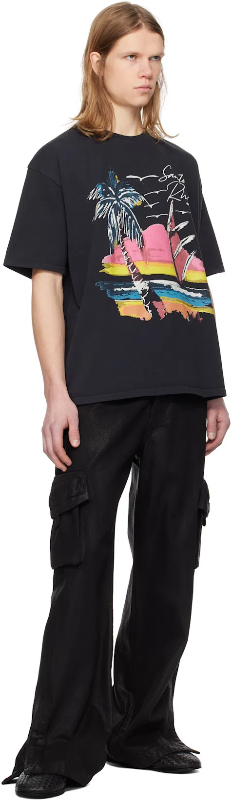 BOTTEGA VENETA Black Calf Leather Sawyer Slip On Sneaker