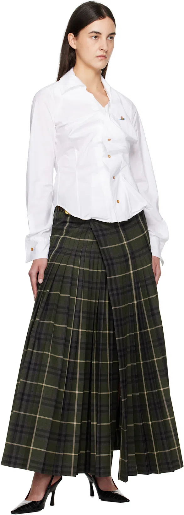 BURBERRY Kilt Long Skirt In Multicolor