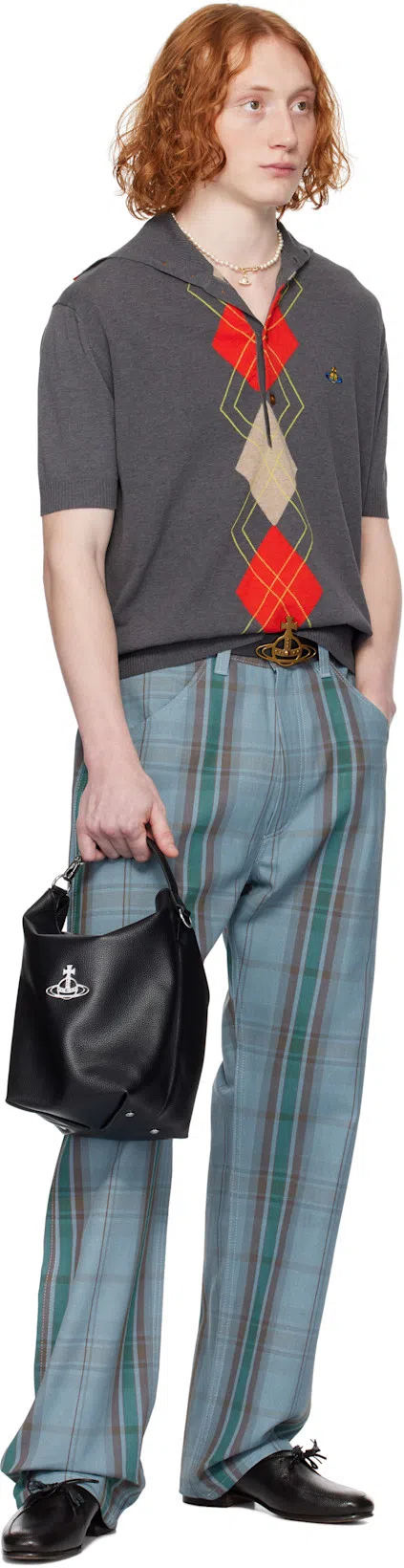 VIVIENNE WESTWOOD Black Sam Crossbody Bag In Aw24-n403