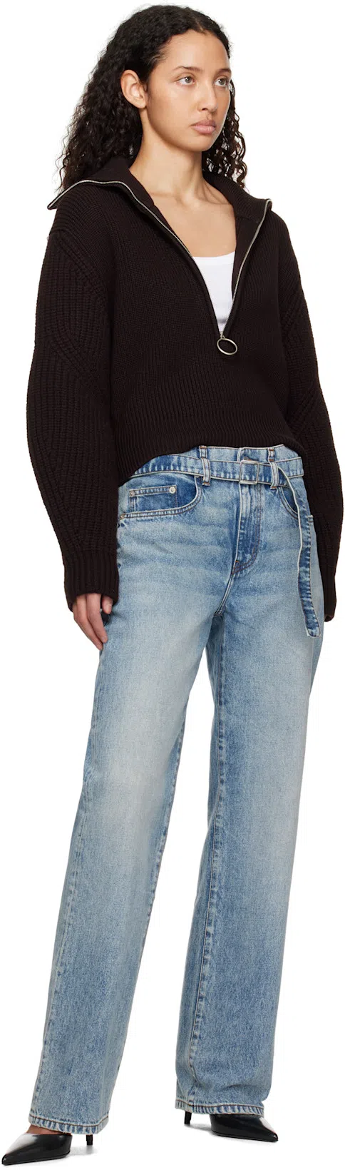 PROENZA SCHOULER Slash Slingback Pumps In Black