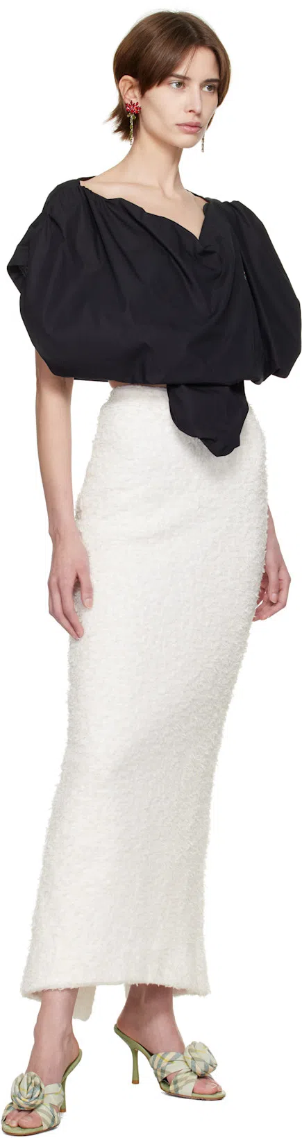 VIVIENNE WESTWOOD Heart Top In Regenerative Poplin In Black