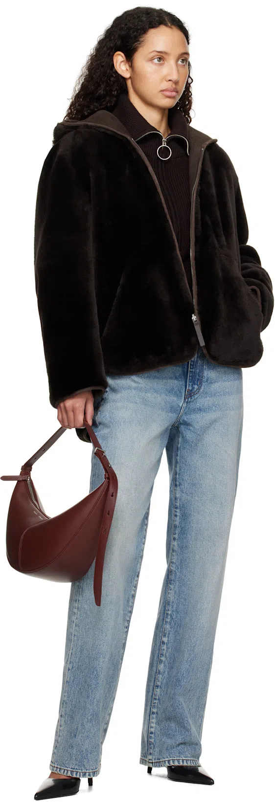 PROENZA SCHOULER Slash Slingback Pumps In Black