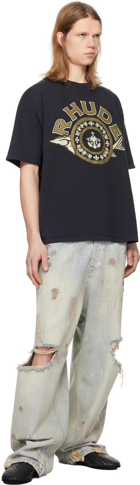 BOTTEGA VENETA Black Calf Leather Sawyer Slip On Sneaker