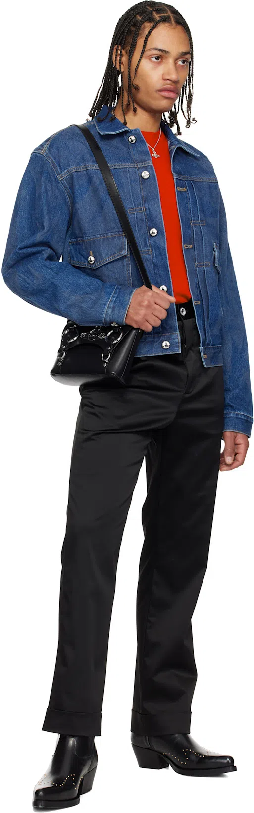 VIVIENNE WESTWOOD Black Kim Crossbody Bag In Aw24-n401