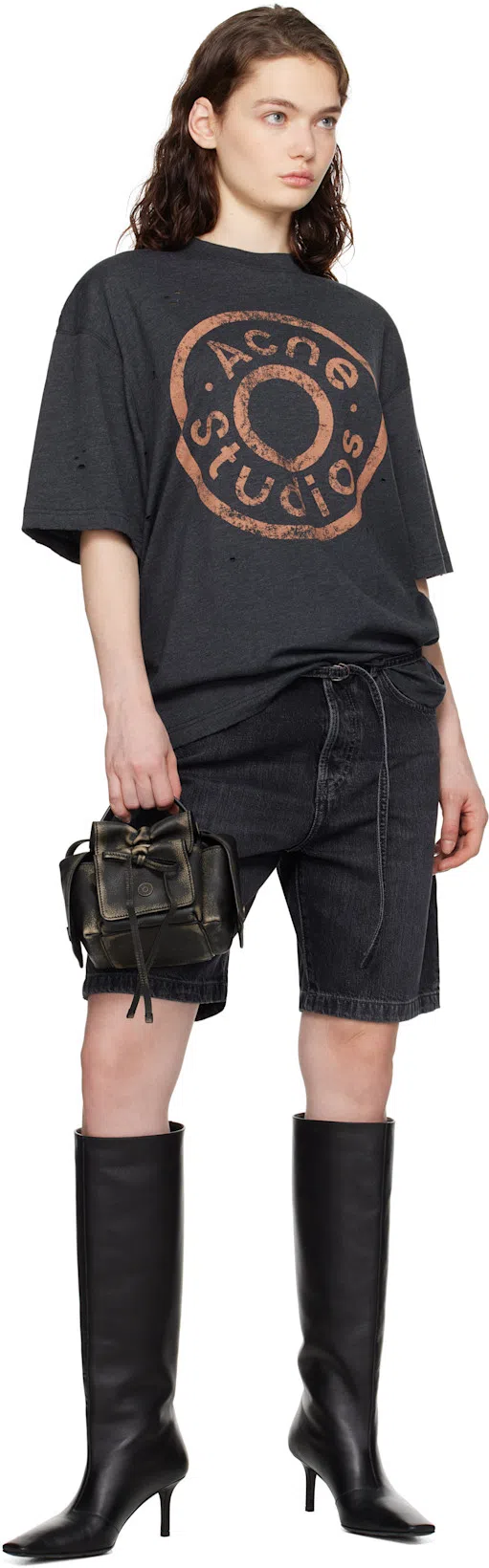 ACNE STUDIOS Brown Multipocket Mini Bag In Aip Dark Brown/beige