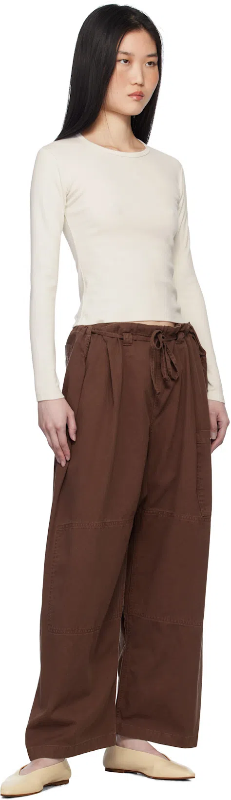 AEYDE Aeydē "ida" Dancer Nappa Leather Flats In White