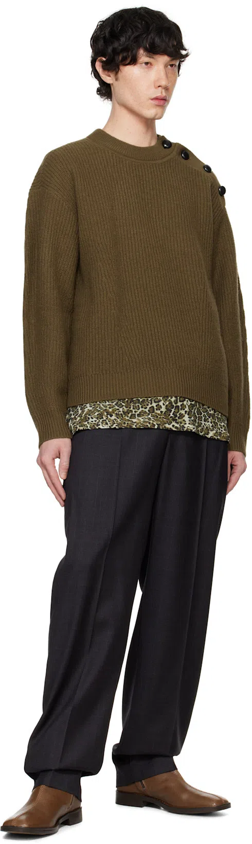 ISABEL MARANT Check-pattern Straight-leg Trousers In Grey