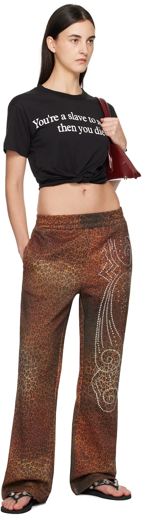 BALENCIAGA Women Black Rubber Cagole Thong Slippers In Multi