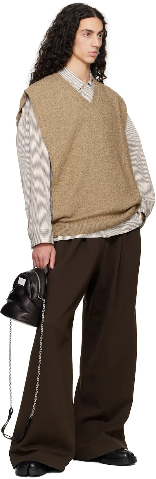 MAISON MARGIELA Black Tabi Leather Loafers In H8396 Black