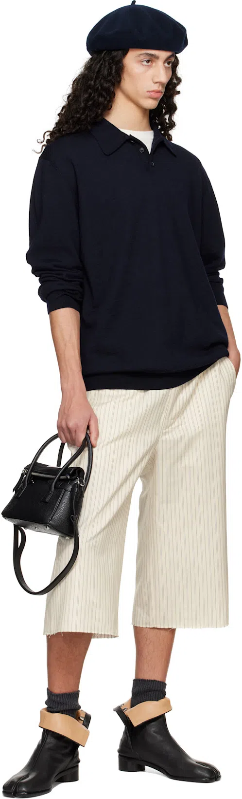 MAISON MARGIELA Vintage Leather Tabi Boots In Black