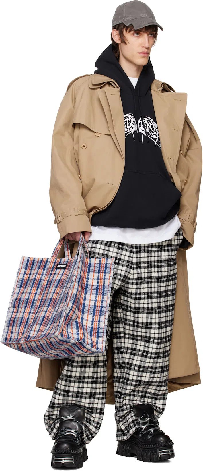 VETEMENTS Beige Runway Double Trench Coat